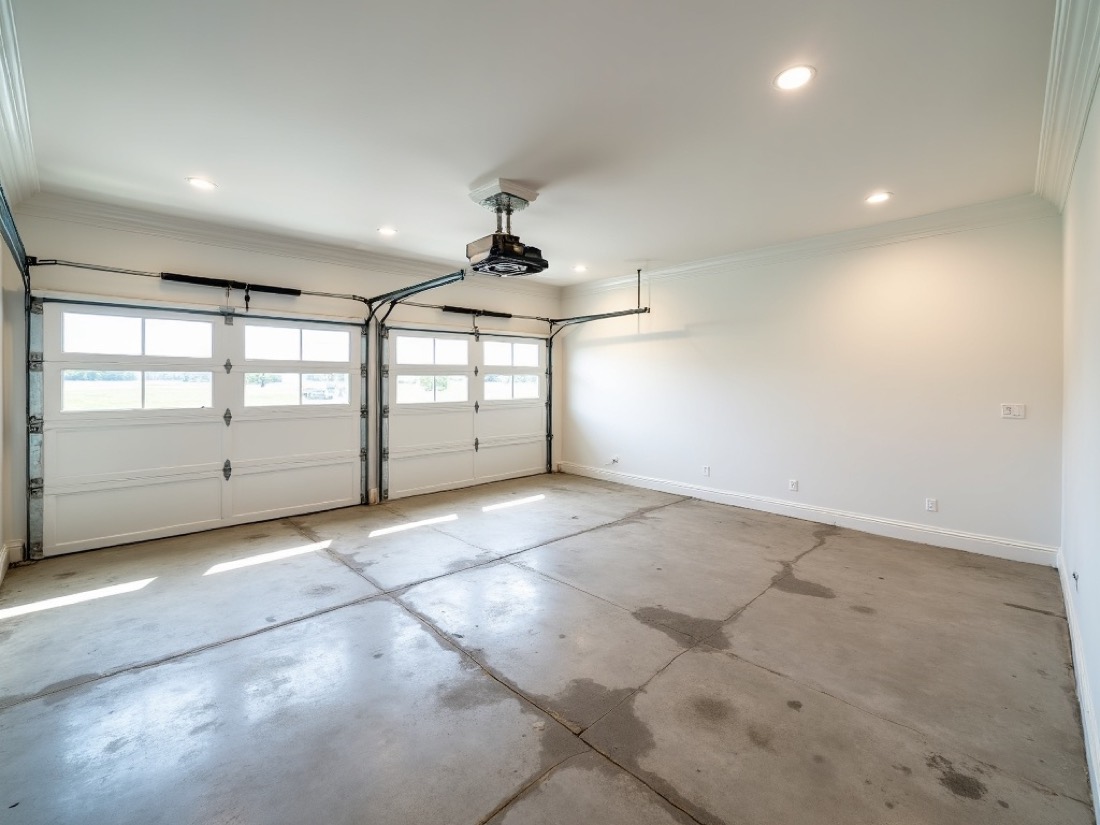 Garage floor before epoxy coating